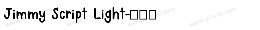 Jimmy Script Light字体转换